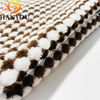 Plaid Pattern Polyester Classic Plain Jacquard Strip Faux Fur Fabric for Toys