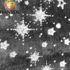Christmas black background Bronzing star One Side Print minky velvet Fabric 