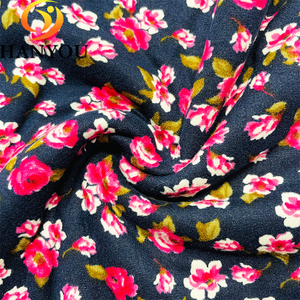 Rose Flower Pattern spandex blend fabric 94 polyester 6 spandex velvet Super Soft Velvet With Spandex