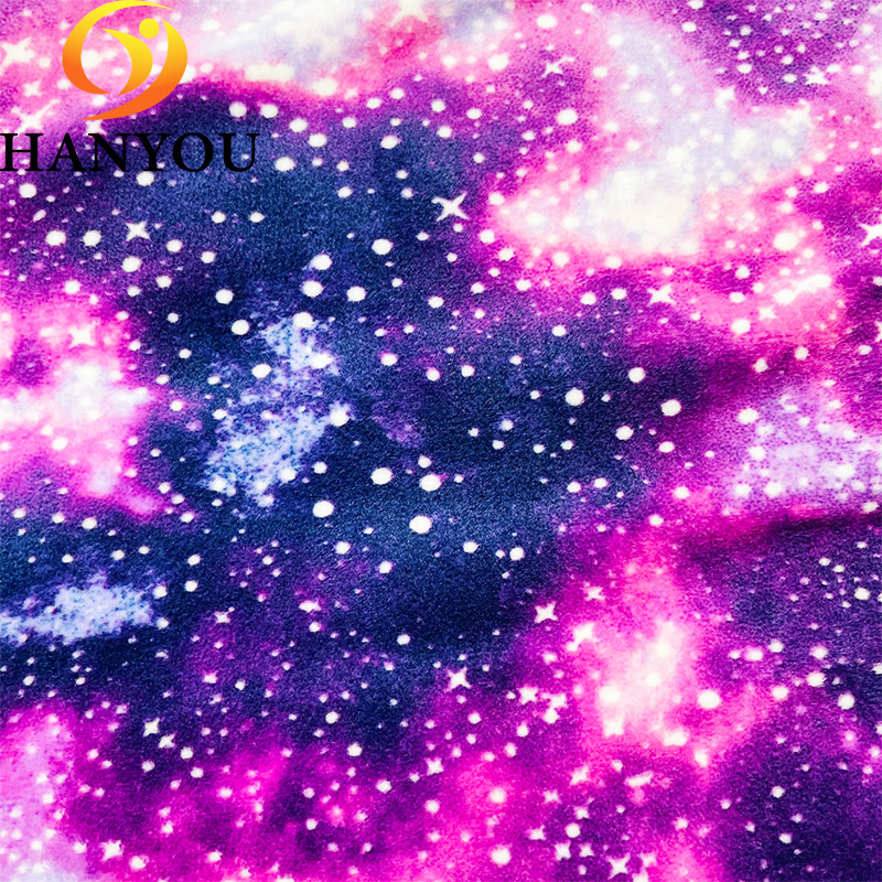 2023 new style Star Galaxy Colourway brushed anti-odour fleece fabric