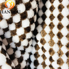 Plaid Pattern Polyester Classic Plain Jacquard Strip Faux Fur Fabric for Toys
