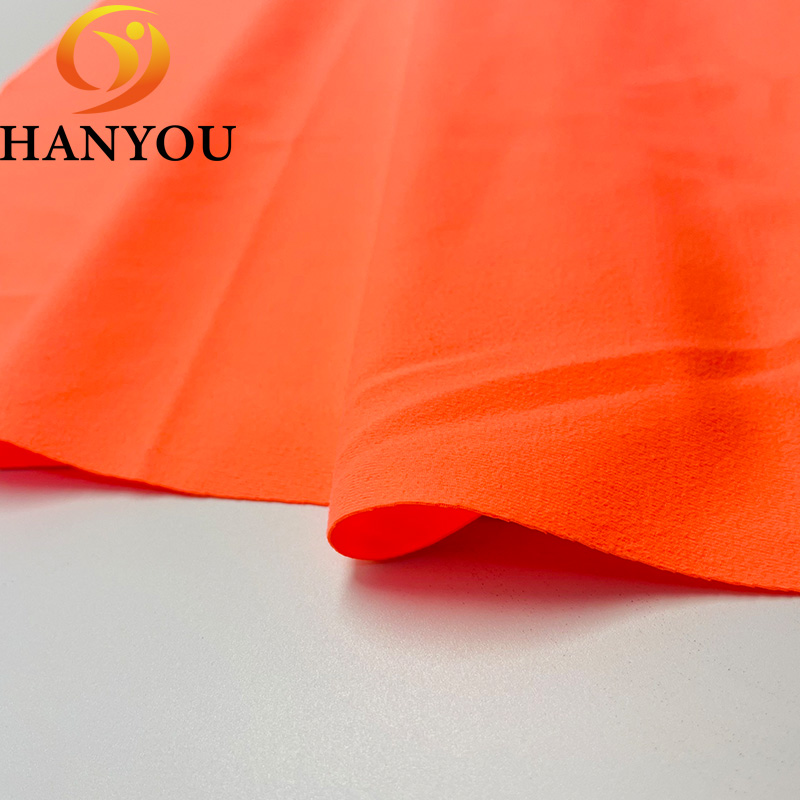 Orange Nylon Waterproof And Ammonia Double-sided Fabric for Yoga Trousers