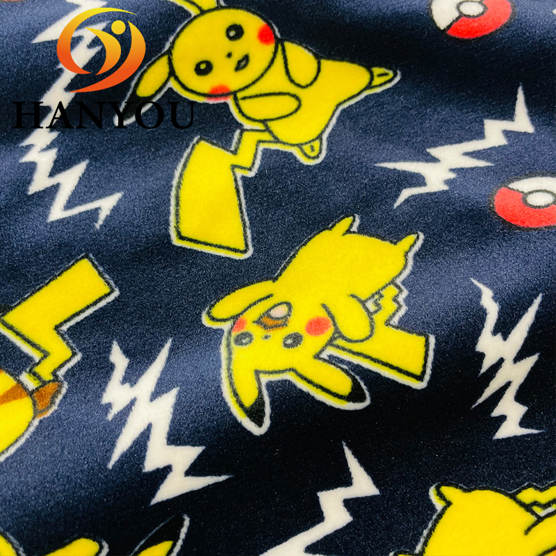 Pikachu Design One Side Polyester Spandex Super Soft