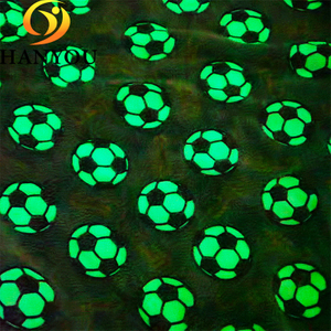 Soccer Print Design Double Side Good Hand Felling Facecloth Fabric Glow in The Dark