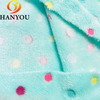 2023 Most Popular Bake Printing Coloured Dots High-weight Flannel Fabric for Bath Towel