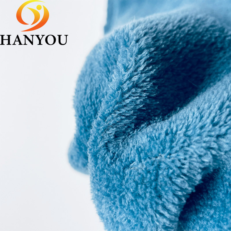 Blue recycled antimicrobial damp proof Super Soft Plush Fleece Velvet Flannel Fabric for Blanket Pajamas Lining Bedding Home Textile