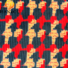 Red And Black Printing Good Hand-Feeling One Side Custom Color Striped Velvet for Curtain