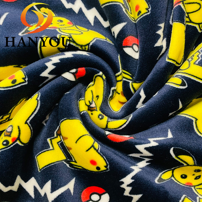 Pikachu Design One Side Polyester Spandex Super Soft