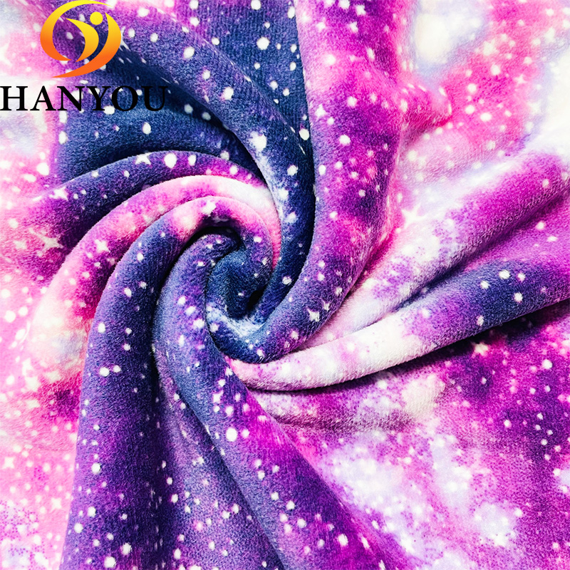 2023 new style Star Galaxy Colourway brushed anti-odour fleece fabric