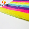 Baby Blankets Designer Custom Rolls Knitted All Polyester Rainbow Furry Skin Rabbit Rainbow Colours Stripe Faux Fur Plush Fabric