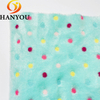 2023 Most Popular Bake Printing Coloured Dots High-weight Flannel Fabric for Bath Towel