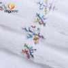 Hanyo Embroidered Beads Snowflake Faux Fur Fabric