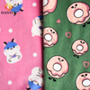 Hanyo Print Pink Coral Fleece Fabric for Home Furnishing