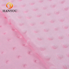 Hanyo Solid Color Pink Minky Dot Fleece Fabric