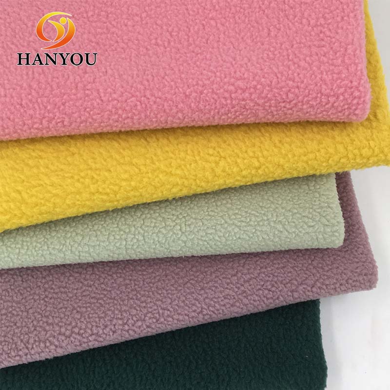 Hanyo Solid Color Polyester Polar Fleece Fabric for Coat