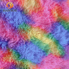 Hanyo Tie-Dye Rainbow Faux Fur Fabric for Coat