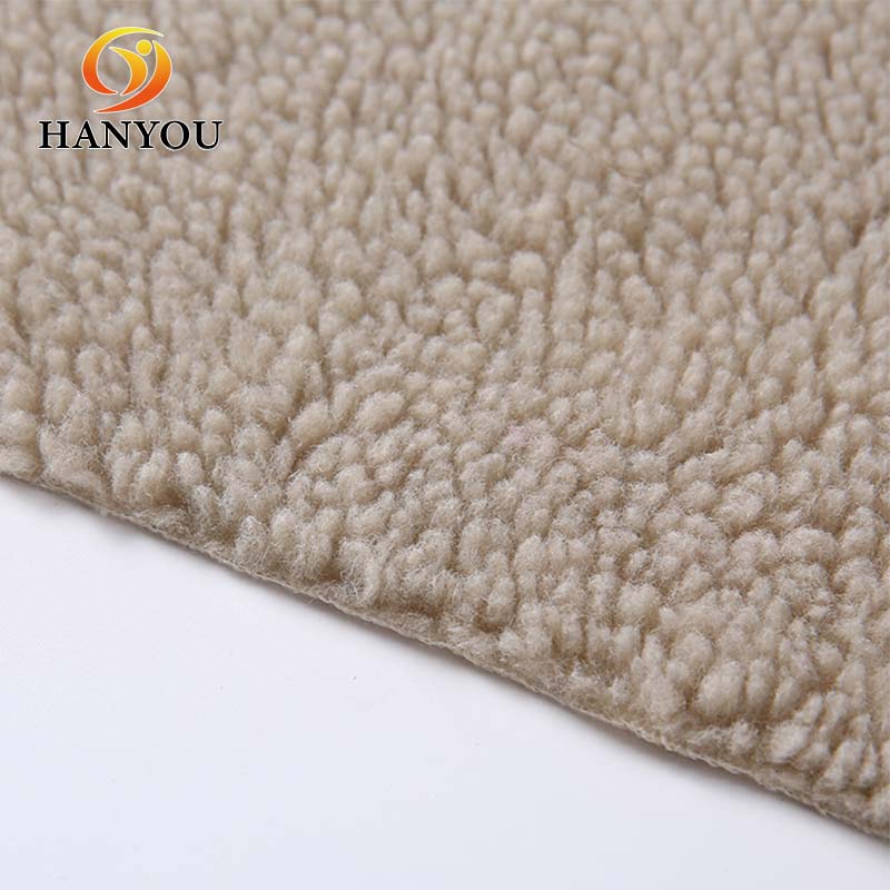 Hanyo Brown One-side Sherpa Fleece Fabric for Winter Coat