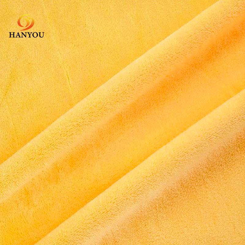 Hanyo Custom Colors 100% Polyester Plain Super Soft Velvet Fabric 