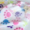 Hanyo Cute Dog Paw Print Flannel Fleece Fabric for Blanket