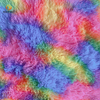 Hanyo Tie-Dye Rainbow Faux Fur Fabric for Coat