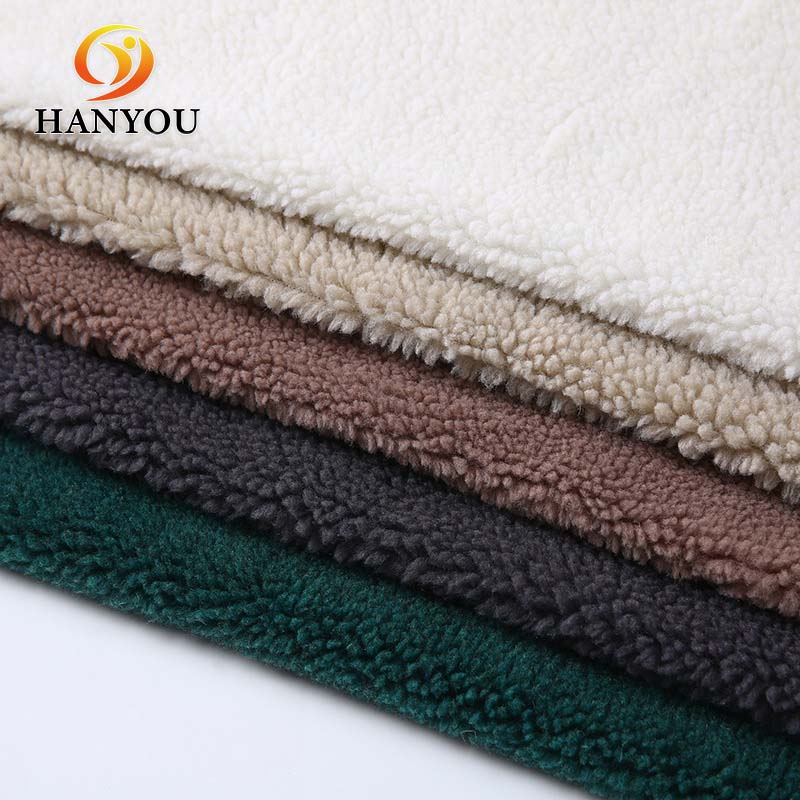 Hanyo Brown One-side Sherpa Fleece Fabric for Winter Coat