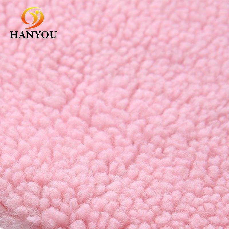 Hanyo Wholesale Polyester Soild Color Sherpa Fleece Fabric