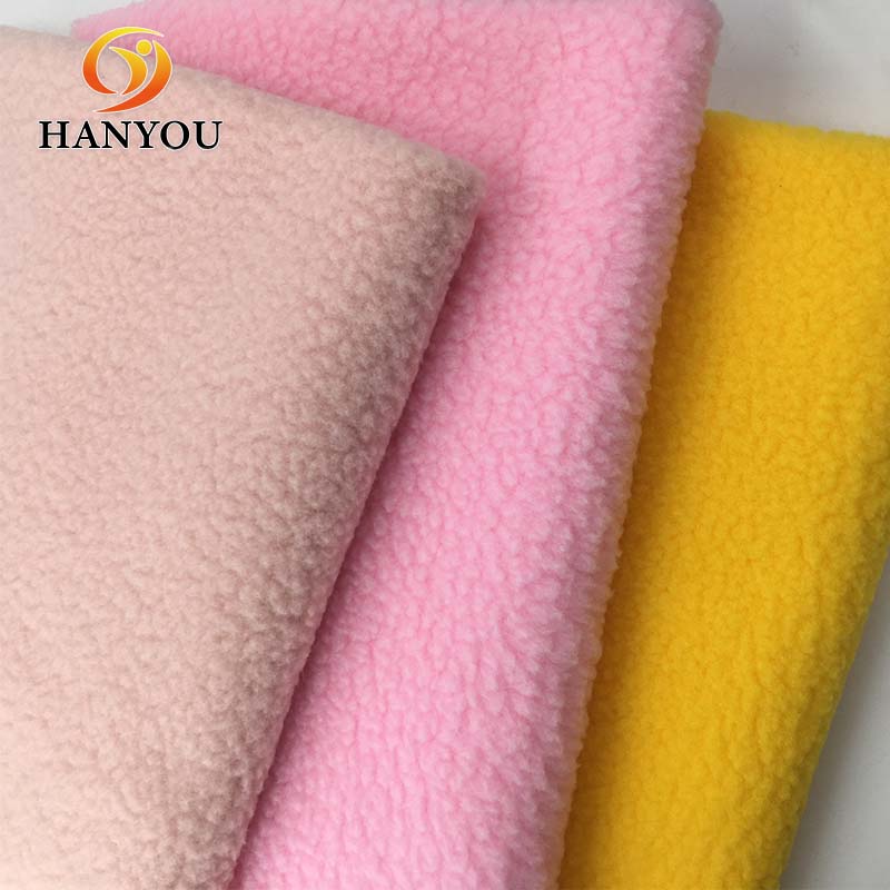 Hanyo Solid Color Polyester Polar Fleece Fabric for Coat