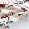 Hanyo Soft Warm Hello Kitty Flannel Fleece Fabric