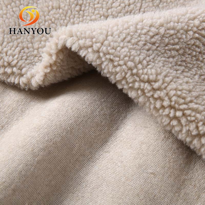 Hanyo Brown One-side Sherpa Fleece Fabric for Winter Coat