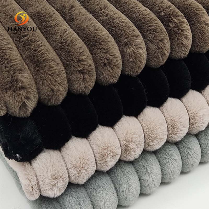 Hanyo Jacquard Rabbit Faux Fur Fabric