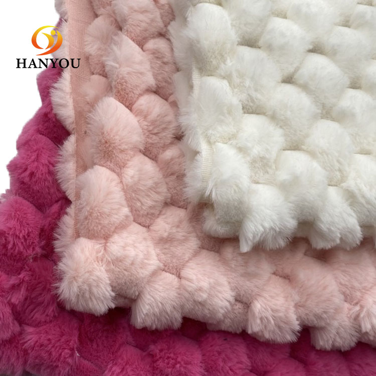 Hanyo Plain Fashion Comfortable 20mm Jacquard Faux Fur Fabric