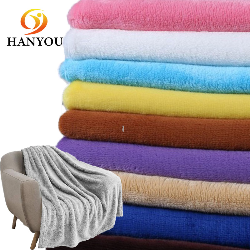 Hanyo Custom Colors Polyester Flannel Fleece Fabric