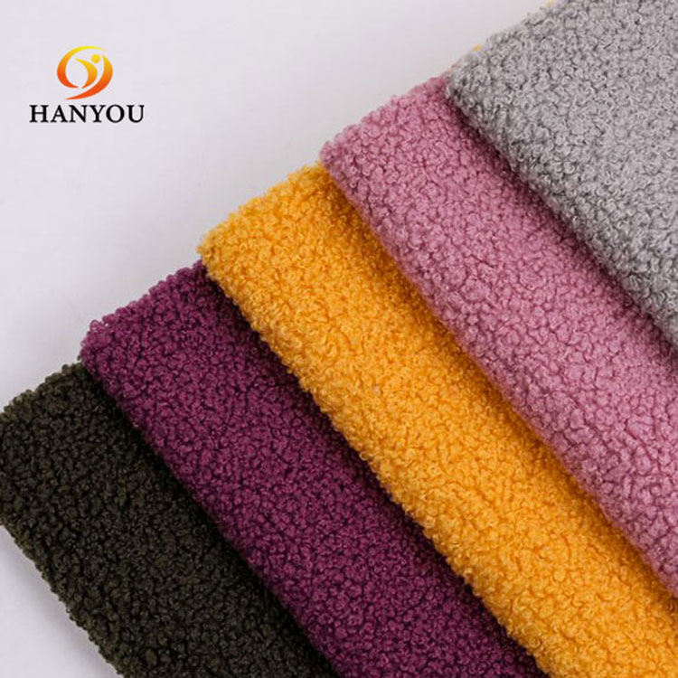 Hanyo Soild Color Teddy Sherpa Fleece Fabric for Children Clothes