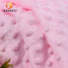 Hanyo Solid Color Pink Minky Dot Fleece Fabric