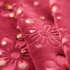 Hanyo Hot Stamping Flower Carving Red Spandex Super Soft Fabric