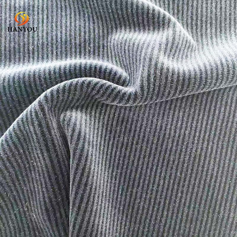 Hanyo Stripe Jacquard Double Faced Brush Polyester Flannel Fleece Fabric