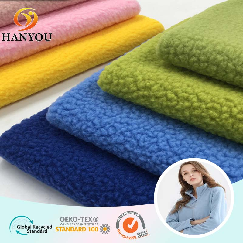 Hanyo Solid Color Polyester Polar Fleece Fabric for Coat